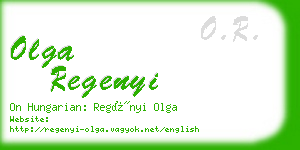 olga regenyi business card